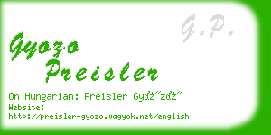 gyozo preisler business card